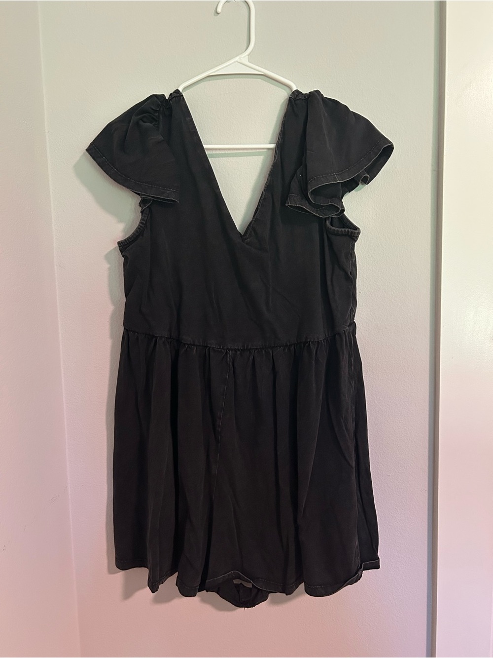 ASOS Black Ruffle Romper